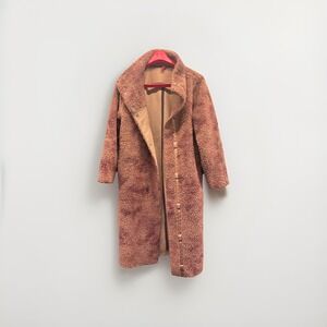 Lululemon Lab Textured Fleece Coat Diamond Dye Dusty Pelt Pink Snap 8